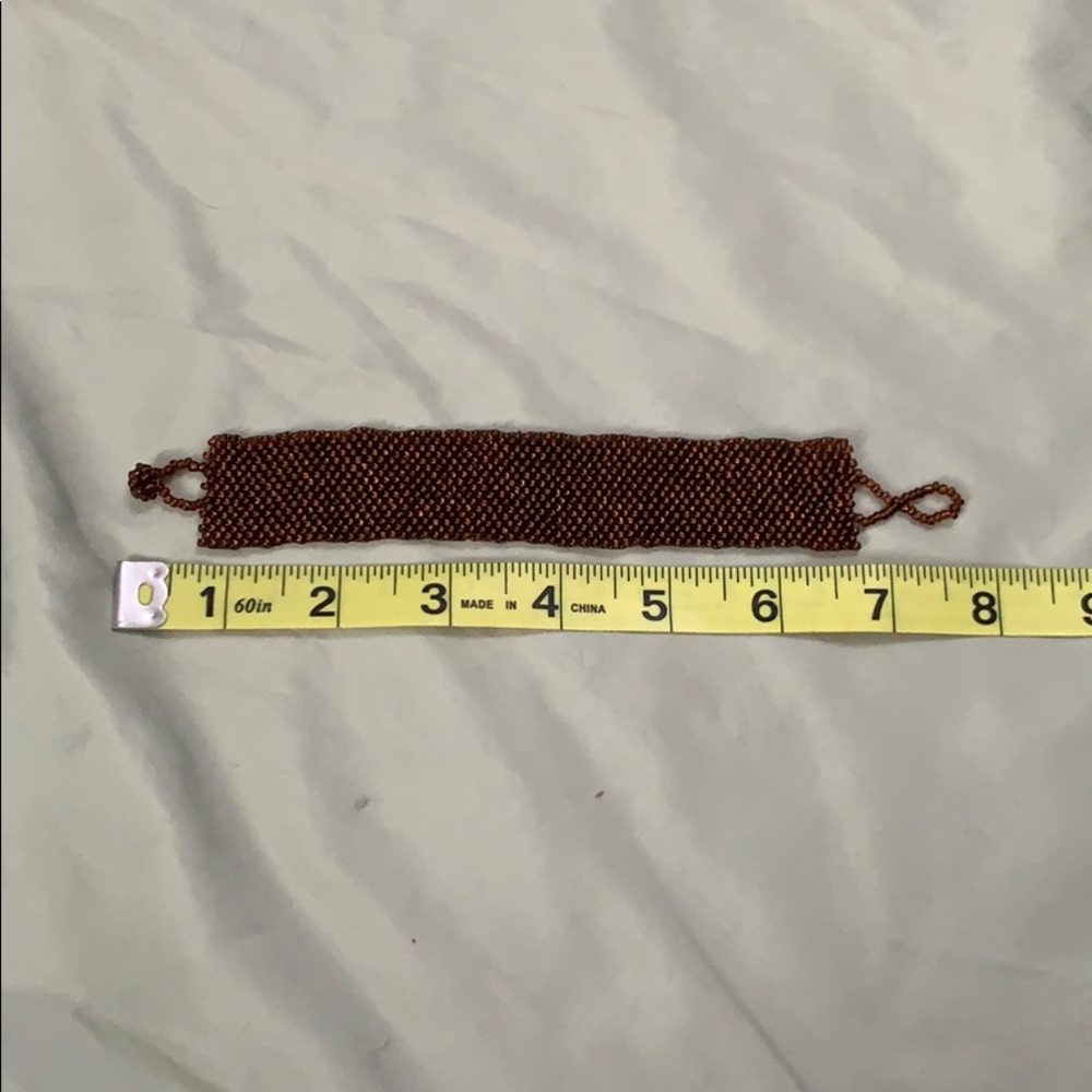 Handmade glass bead bracelet